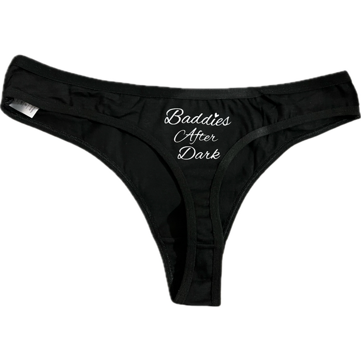 Certified Baddie Club 420 Black Thongs