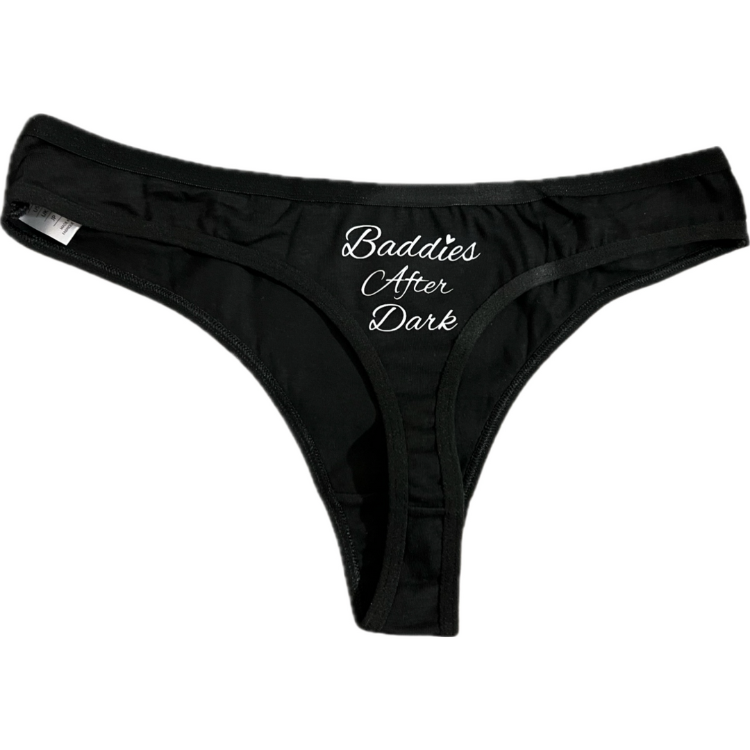 Baddie in Pink w/ White Cloud Certified Baddie Club Black Thongs