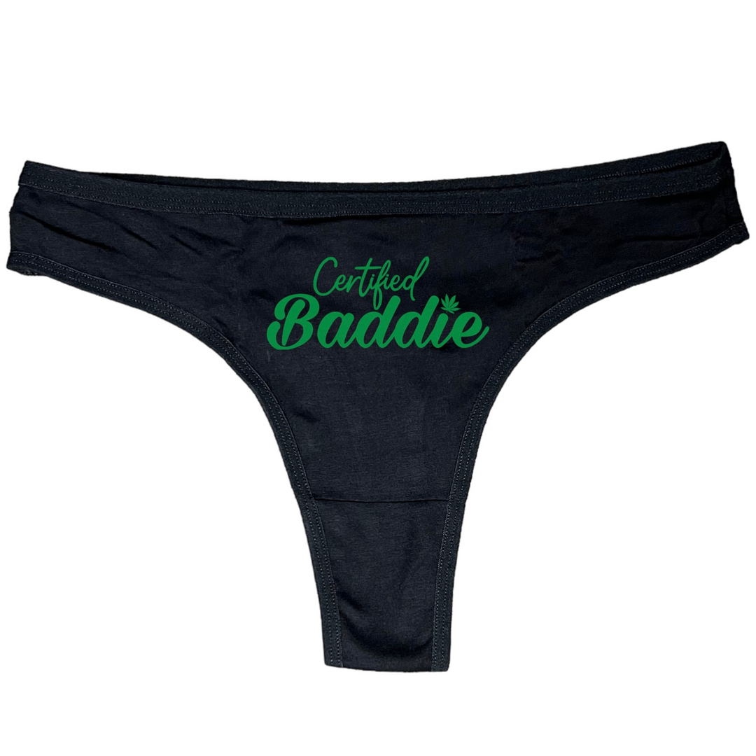 Certified Baddie Certified Baddie Club Black Thongs