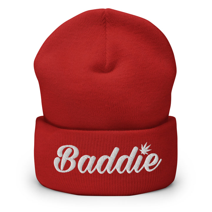 Certified Baddie Club Cuffed Beanie w/ Baddie Blazed Logo (White Thread)