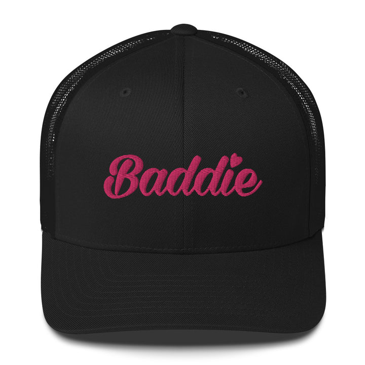Baddie Trucker Cap (Pink Print)