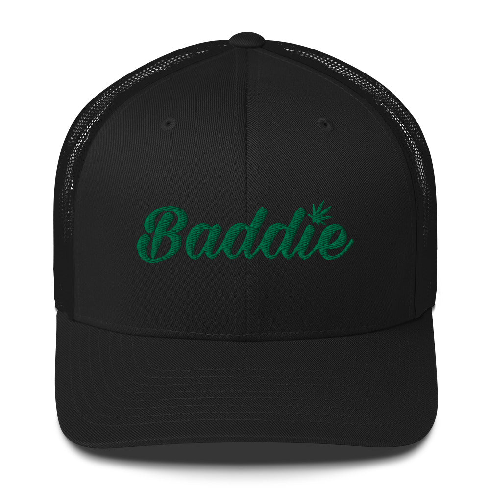 Blazed Baddie Trucker Cap (Green Print)