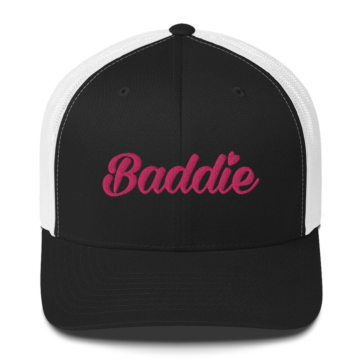 Baddie Trucker Cap (Pink Print)