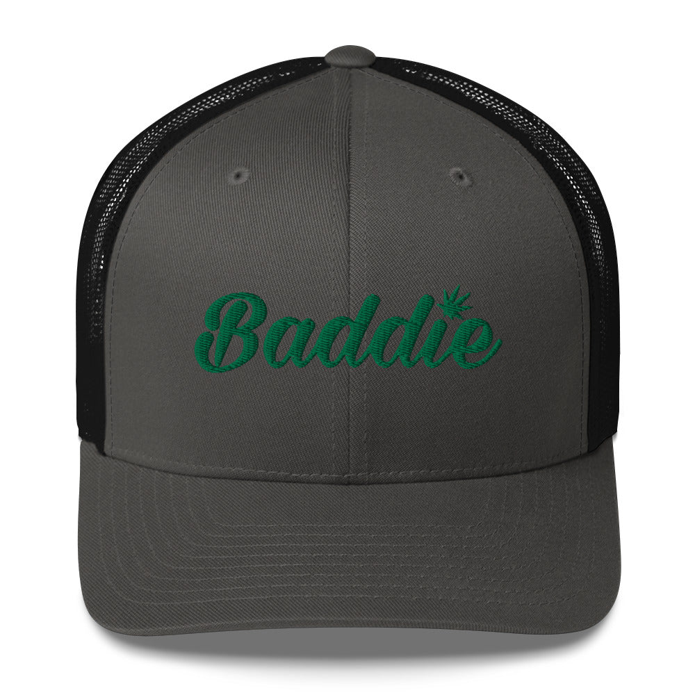 Blazed Baddie Trucker Cap (Green Print)