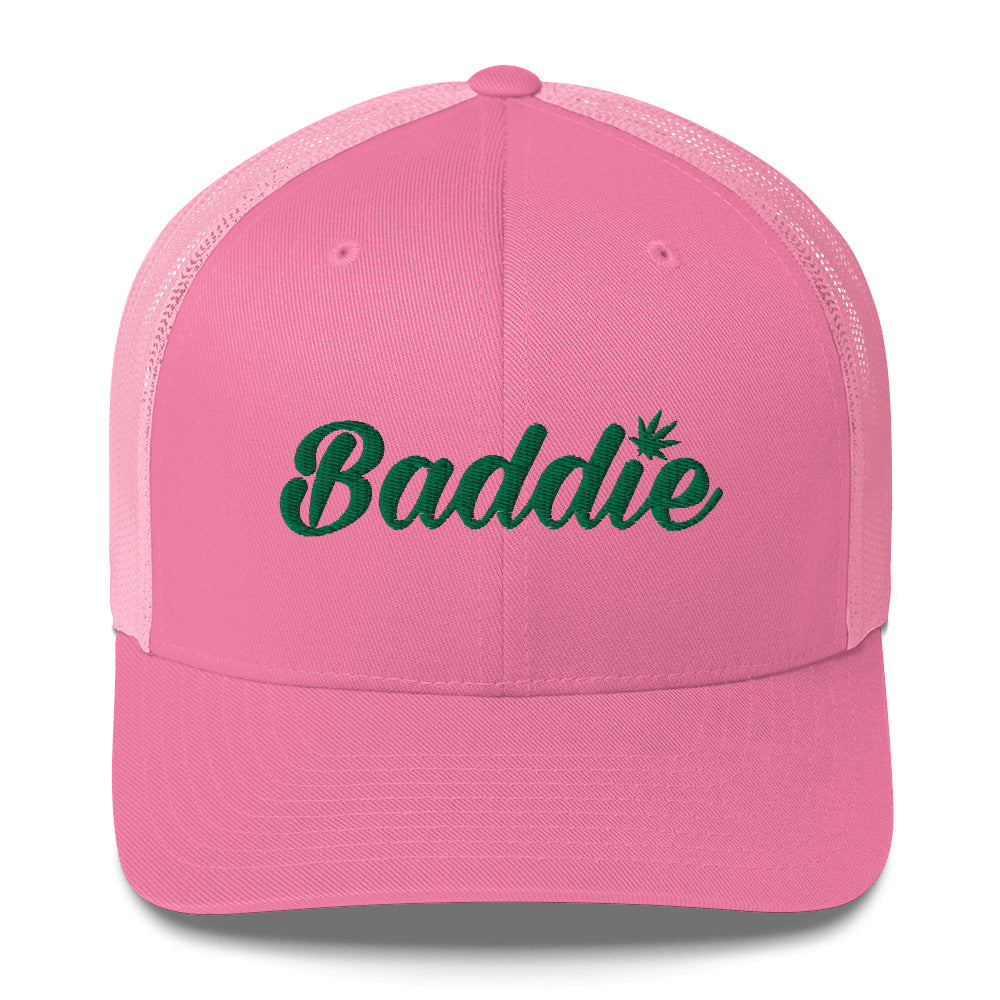 Blazed Baddie Trucker Cap (Green Print)