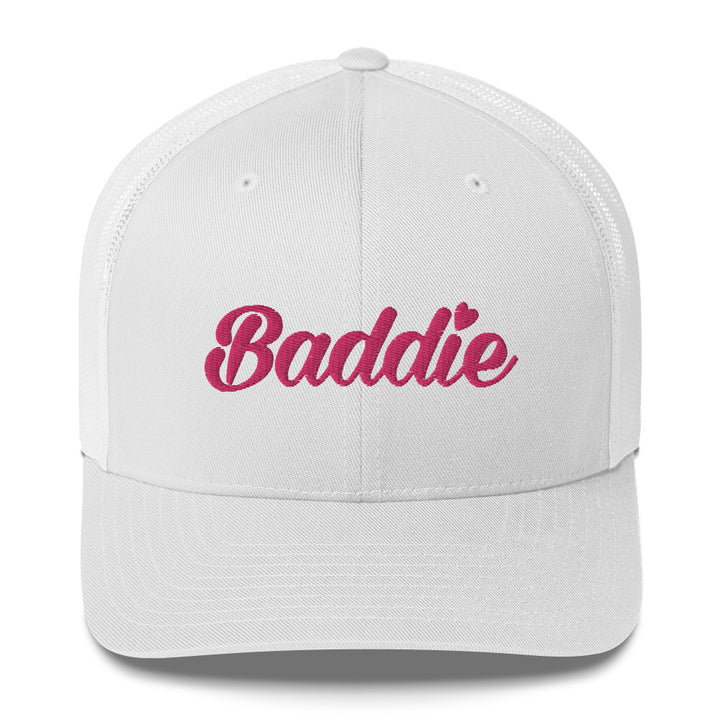 Baddie Trucker Cap (Pink Print)