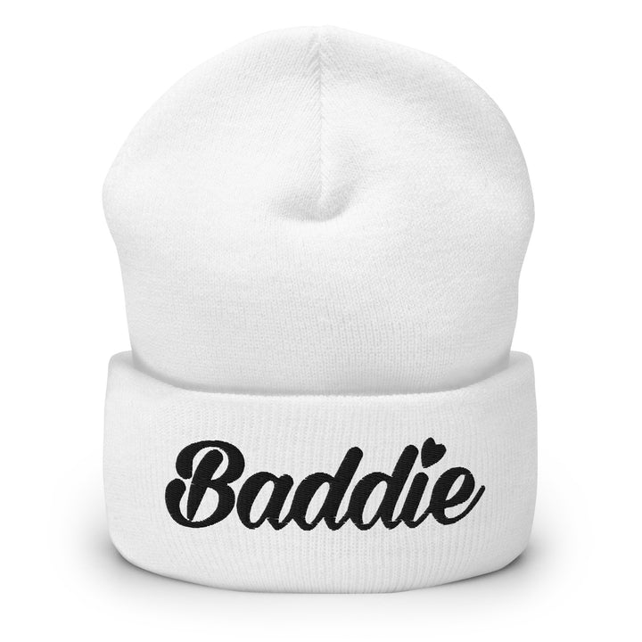 Certified Baddie Club Cuffed Beanie w/ Baddie Logo ( Black Thread)